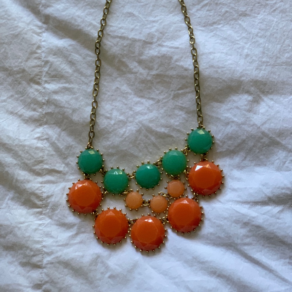 South Moon Under Orange And Turquoise Necklace